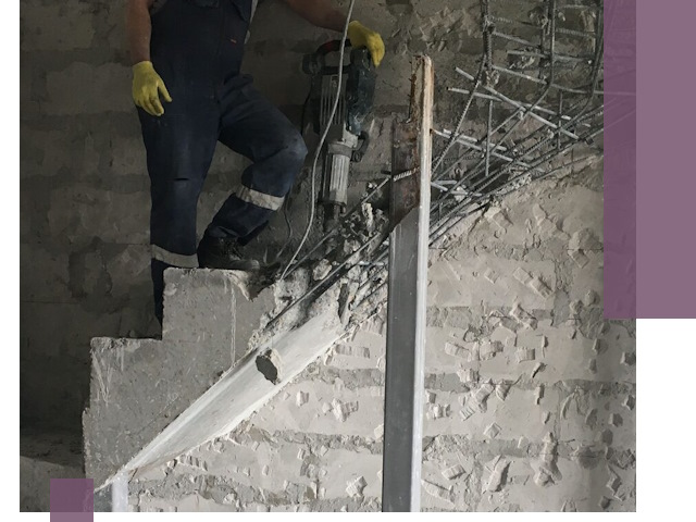 Демонтаж металлических и бетонных лестниц в Когалыме