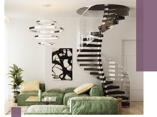 Лестницы для двухуровневой квартиры в Когалыме — изготовление и монтаж