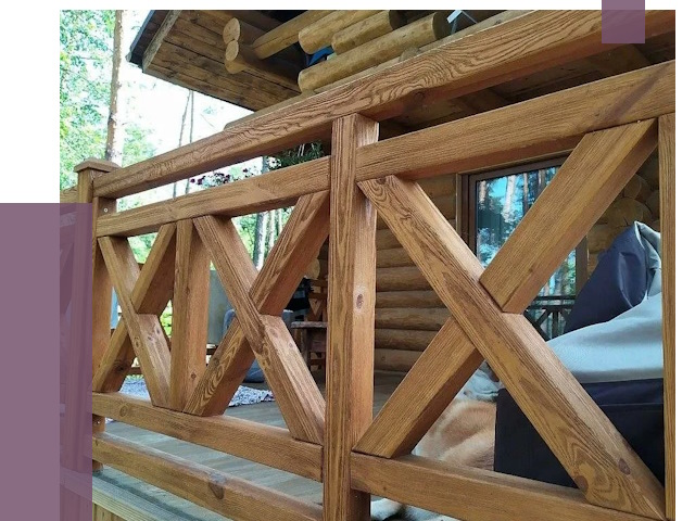 Деревянные перила под ключ в Когалыме от 7754 руб. 