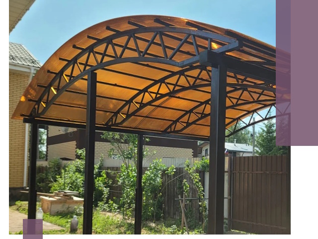 Изготовление навесов под ключ в Когалыме из качественных материалов