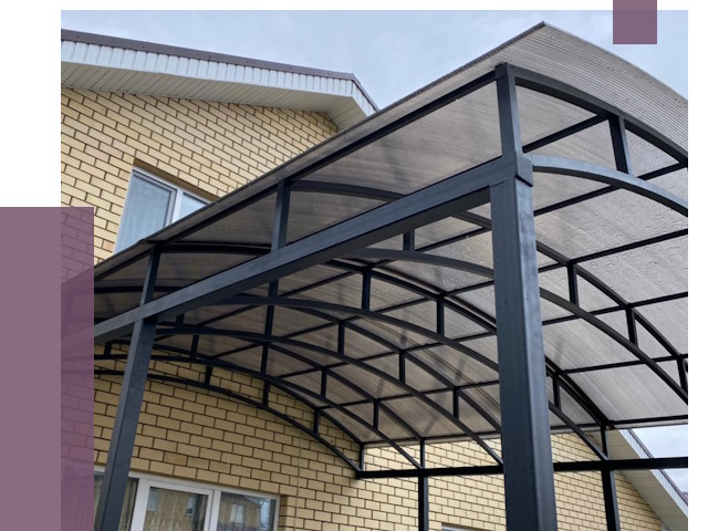 Монтаж козырьков в Когалыме от 11630 руб. | ПРОЛЁТ-Кгл