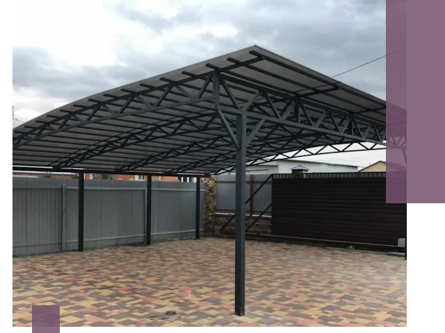 Недорогие навесы под ключ в Когалыме — изготовление и монтаж