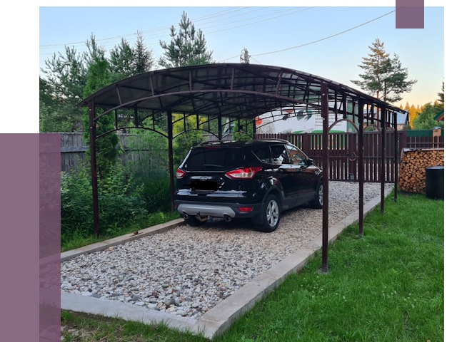 Навесы для автомобиля в Когалыме от 13284 руб.  | ПРОЛЁТ-Кгл