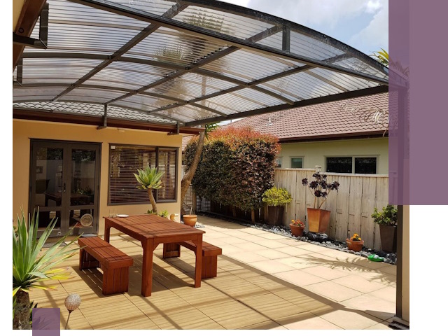 Навесы во двор под ключ в Когалыме — изготовление и монтаж