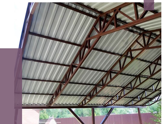 Навесы из профнастила в Когалыме от 7443 руб. | ПРОЛЁТ-Кгл