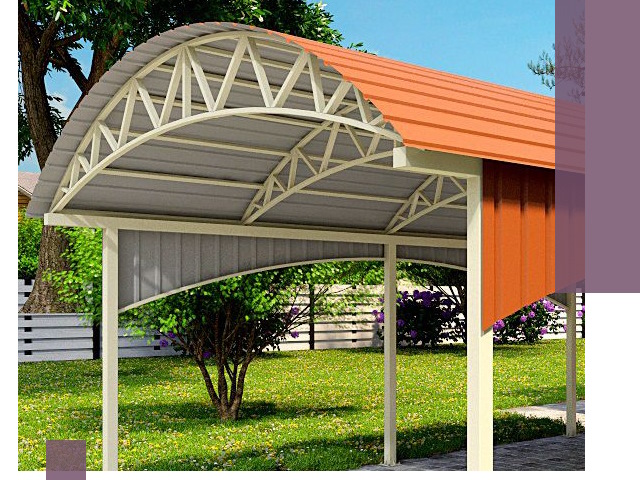 Навесы из профнастила под ключ в Когалыме — установка и монтаж