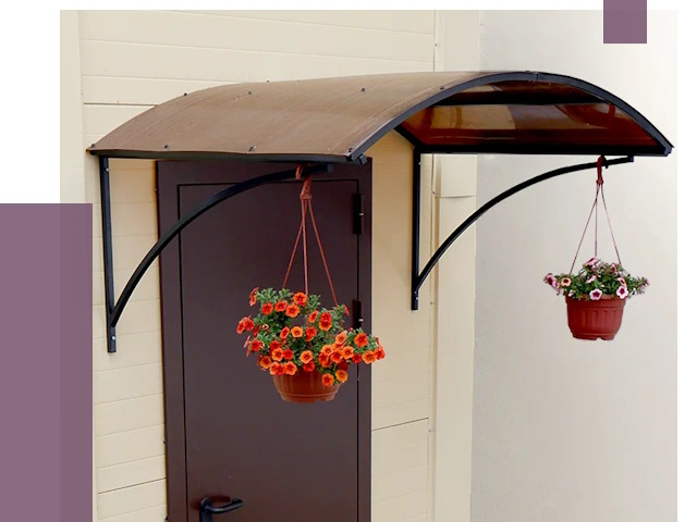 Козырьки над входом в Когалыме от 14990 руб.  | ПРОЛЁТ-Кгл