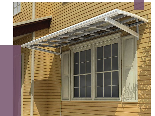 Козырьки над окнами в Когалыме от 7702 руб. — монтаж, покупки | ПРОЛЁТ-Кгл
