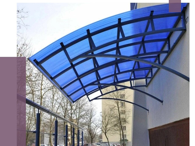 Козырьки из поликарбоната в Когалыме от 4342 руб. под ключ | ПРОЛЁТ-Кгл