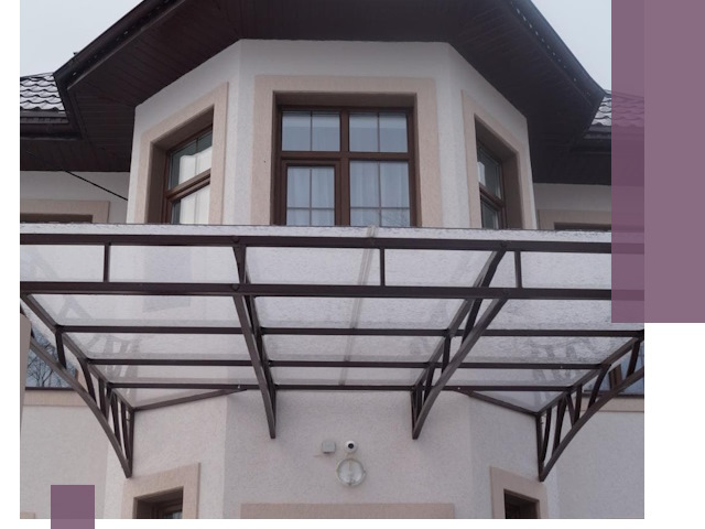 Козырьки из поликарбоната под ключ в Когалыме