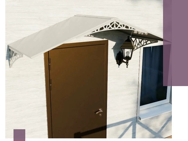 Металлические козырьки на входы и террасы в Когалыме