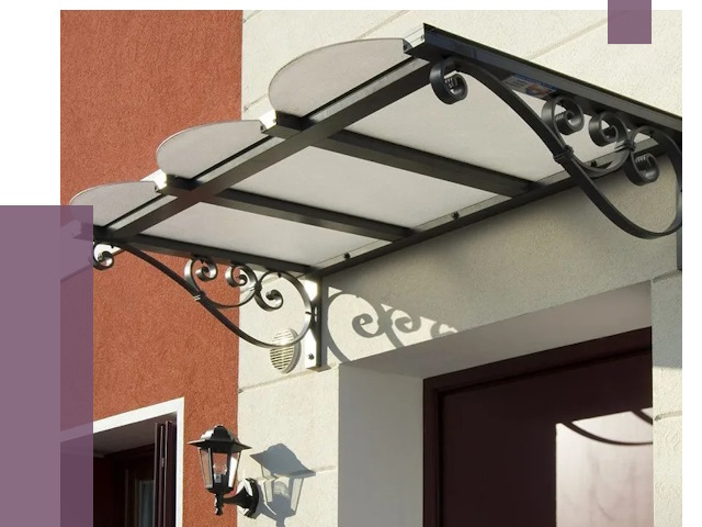 Односкатные козырьки в Когалыме от 8477 руб.  | ПРОЛЁТ-Кгл