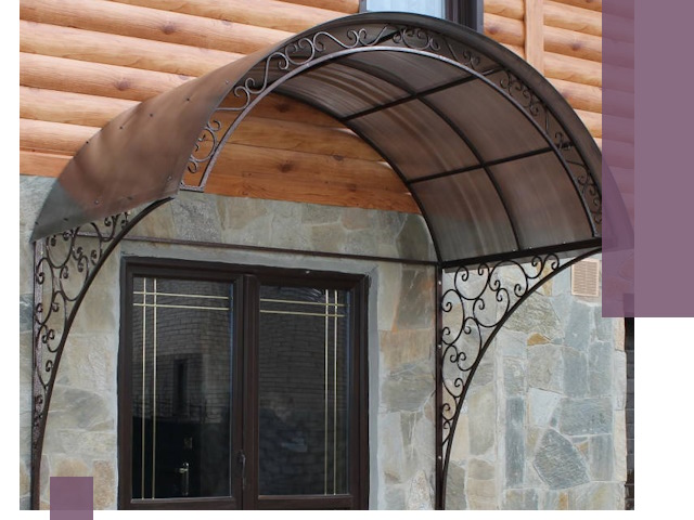 Арочные козырьки под ключ в Когалыме: изготовление и монтаж
