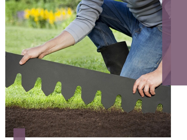 Металлические бордюры для газона в Когалыме — изготовление и монтаж