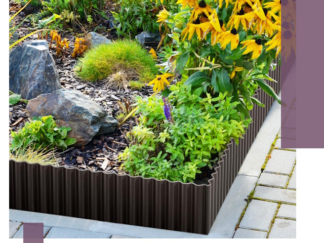 Металлические бордюры для клумб в Когалыме — производство и монтаж