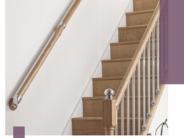 Пристенные поручни из стали и нержавейки под монтаж в Когалыме